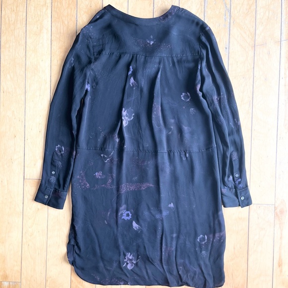 Wilfred Aritzia 100% Silk Bossut Button-up Shirt Tunic Dress Size XS - Picture 5 of 5